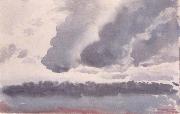 James Walter Robert Linton Untitled(Stormy clouds with earth and water) oil painting artist